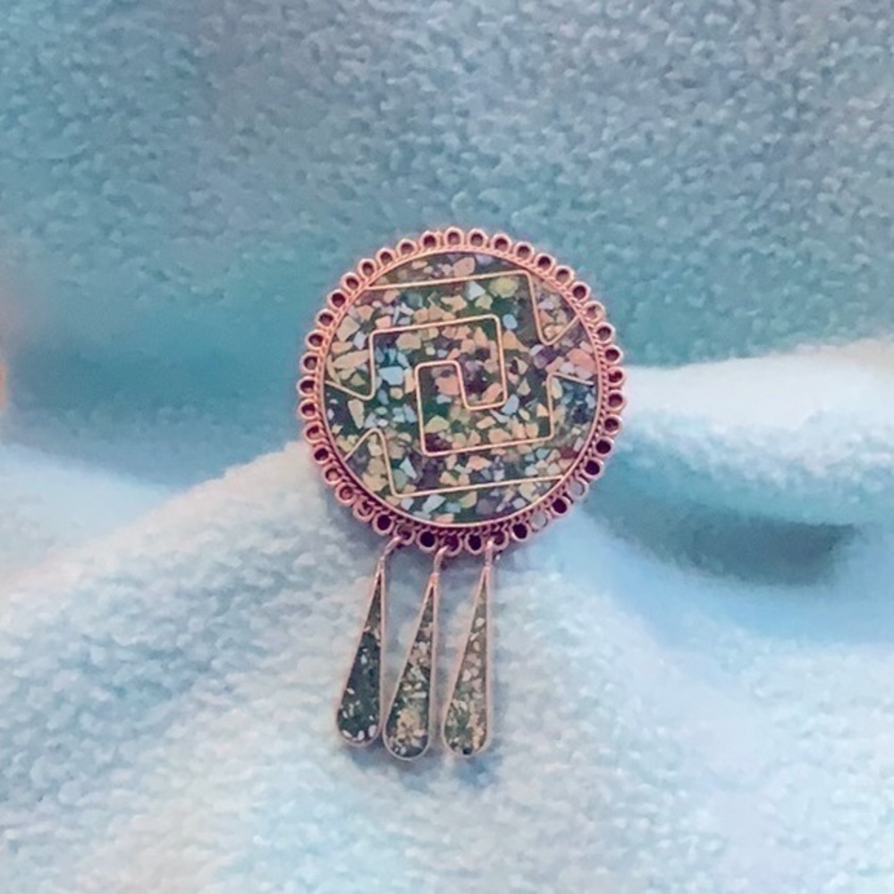 Mosaic Turquoise Pendant #57A